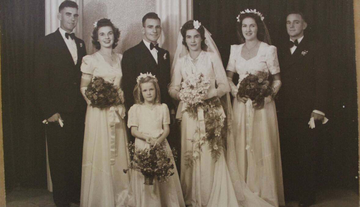 LONG MARRIAGE: The wedding of Eileen and Joseph Cramp in Lismore, northern NSW, 70 years ago next month.
