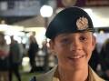 ANZAC: Jimboomba Cadet Aiden Oakley, 11, took part in the catafalque party. Photos: Larraine Sathicq