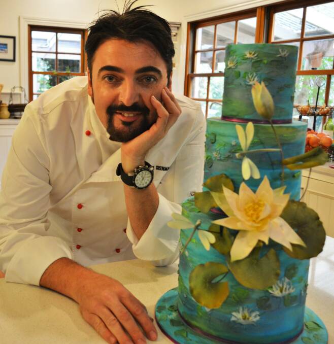 CULINARY COUTURE: Shayne Greenman's royal wedding cake design for the International Cake Show, Brisbane. Photo: Supplied