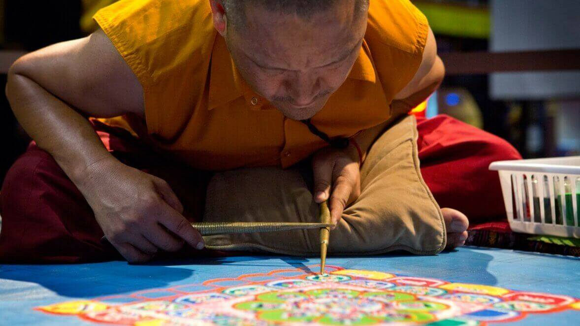 MANDALA: Tibetan monks are coming to the Scenic Rim to teach meditation and create a sand mandala. Photo: Supplied