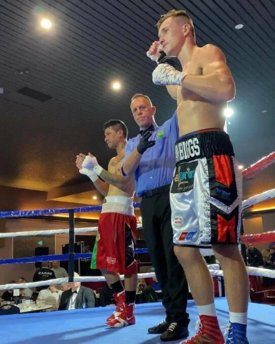 JOB DONE: The referee stopped the fight in the early minutes of the third round. Photo: Supplied