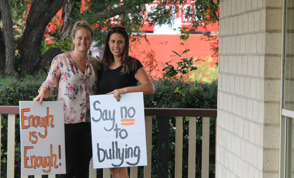 ENOUGH: Belinda Wallbank and Simone Tatters are leading the march against bullying on March 16. Photo: Larraine Sathicq