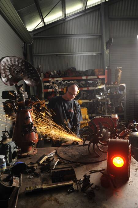 ART: Scenic Rim metal sculptor Chris Trotter is looking forward to Arts Ablaze at Kooralbyn. 