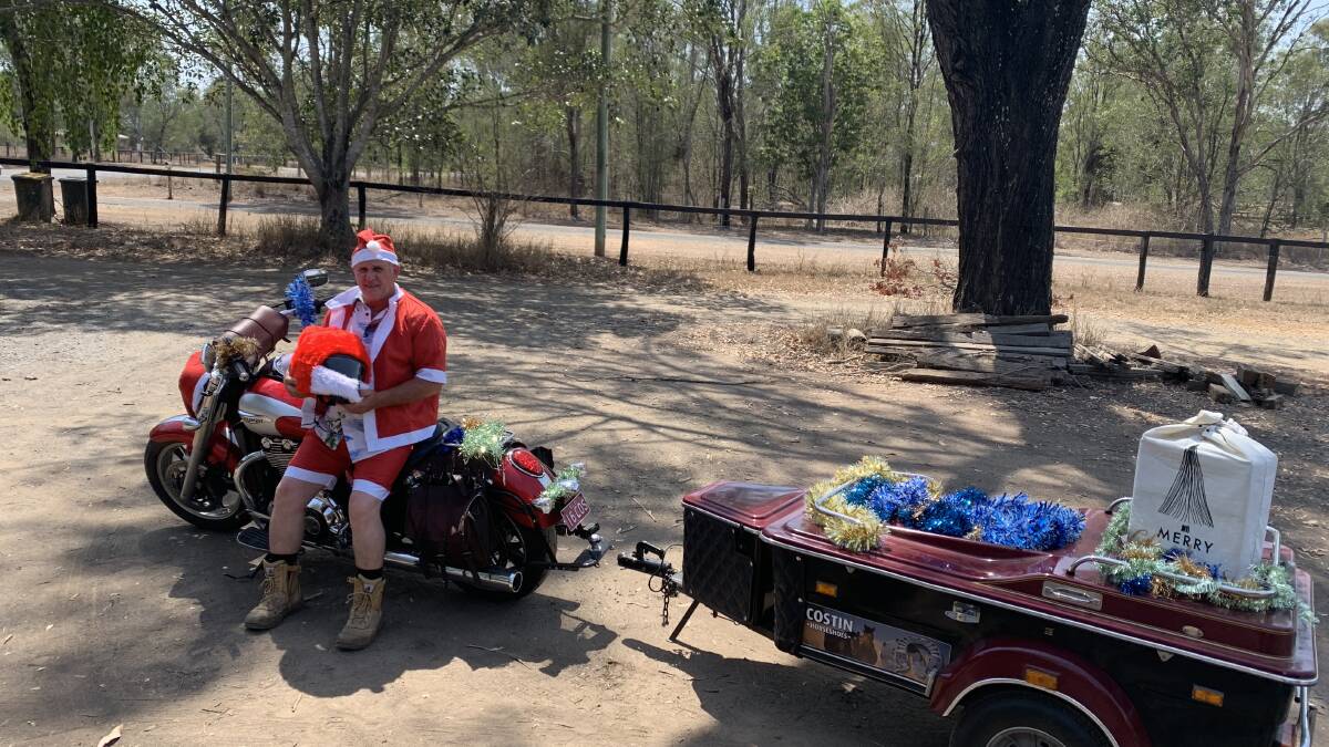 SANTA: Steve Costin all decked outand ready for the Ipswich Toy Run. Photos: Supplied