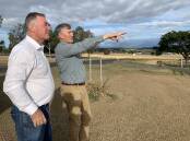 WIN: Scott Stewart and Mayor Christensen during the Minister's visit to the Scenic Rim on Sunday. Photo: Supplied
