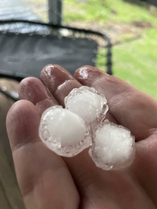 A hail storm hit Kooralbyn this afternoon.