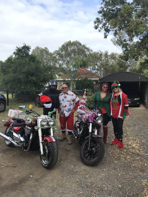 Heading out for last year's toy run.