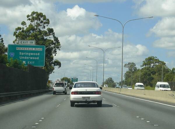 DRIVE SAFE: Traffic on the M1 at Springwood is down by 38 per cent on last year.
