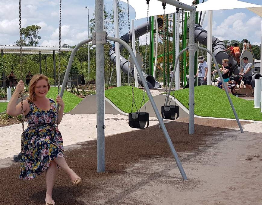 NEW PARK: Cr Laurie Koranski at Buxton Park, Yarrabilba, which opened on Saturday. Photo: Supplied