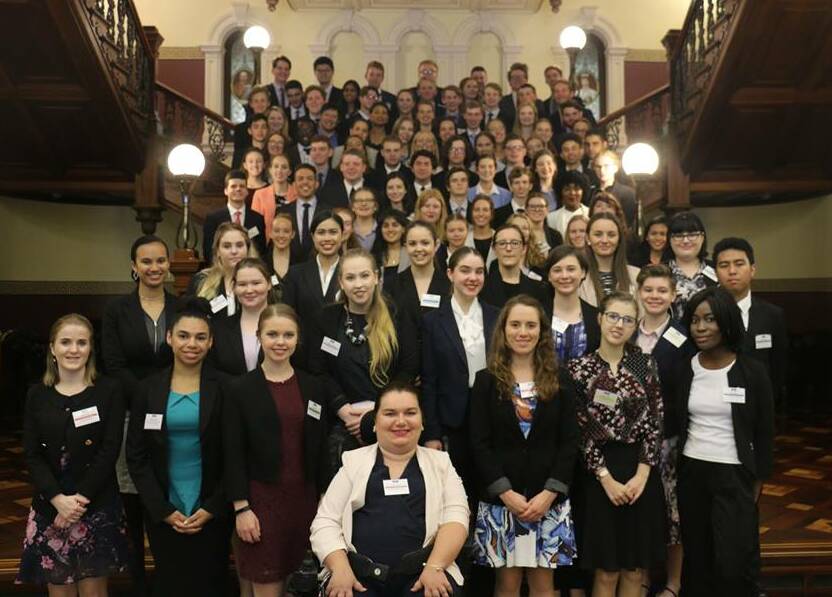 YOUTH PARLIAMENT: The full YMCA Youth Parliament for 2017. Photo: Supplied