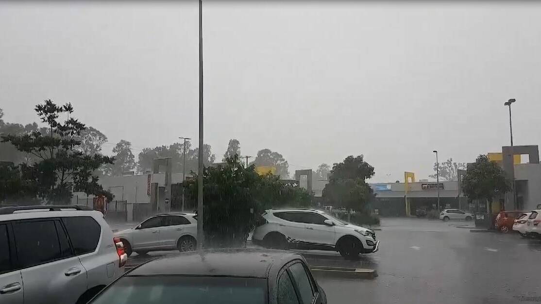 HEAVY RAIN: Heavy rain fell at Jimboomba on Tuesday. Photo: Jocelyn Garcia