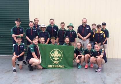 EXPANDING: Greenbank Scouts outside their new shed. Photo: Supplied