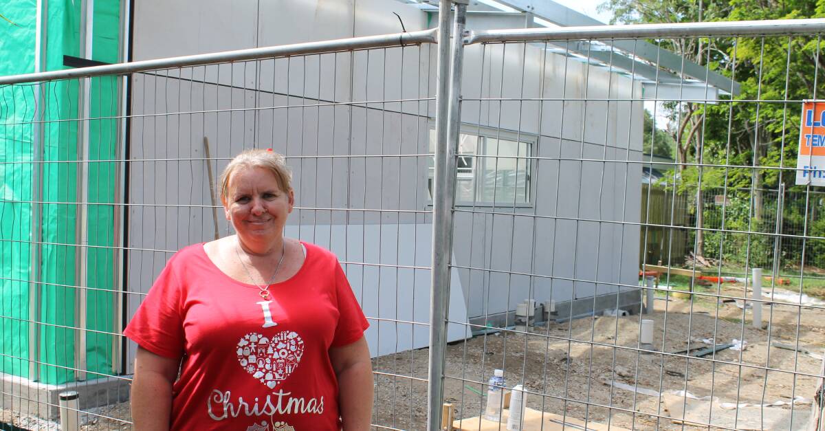 Works under way: Logan Village State School P and C president Dyanne Steele is looking forward to the new tuckshop opening.