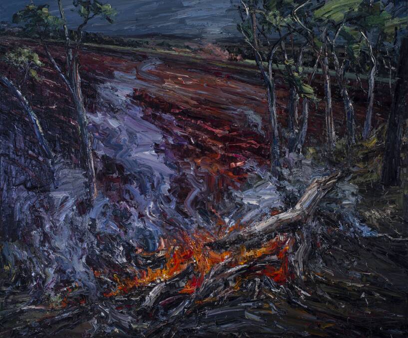 Jun Chen – Red soil, 2017, oil on canvas.
