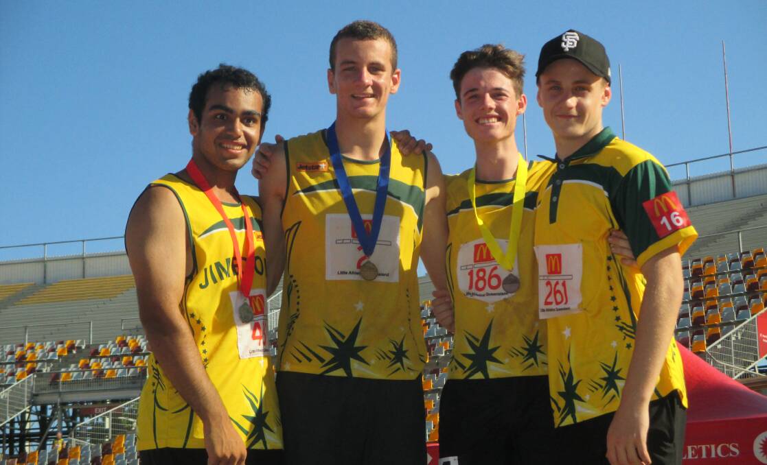 Tyron Mackinnon, Mathew Stockham, Dean Brettoner and Jett Trembath competed in the under 17 heptathlon.