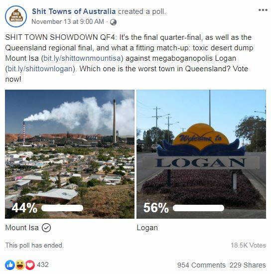 Sh** Towns of Australia competition has knocked out Mount Isa. 