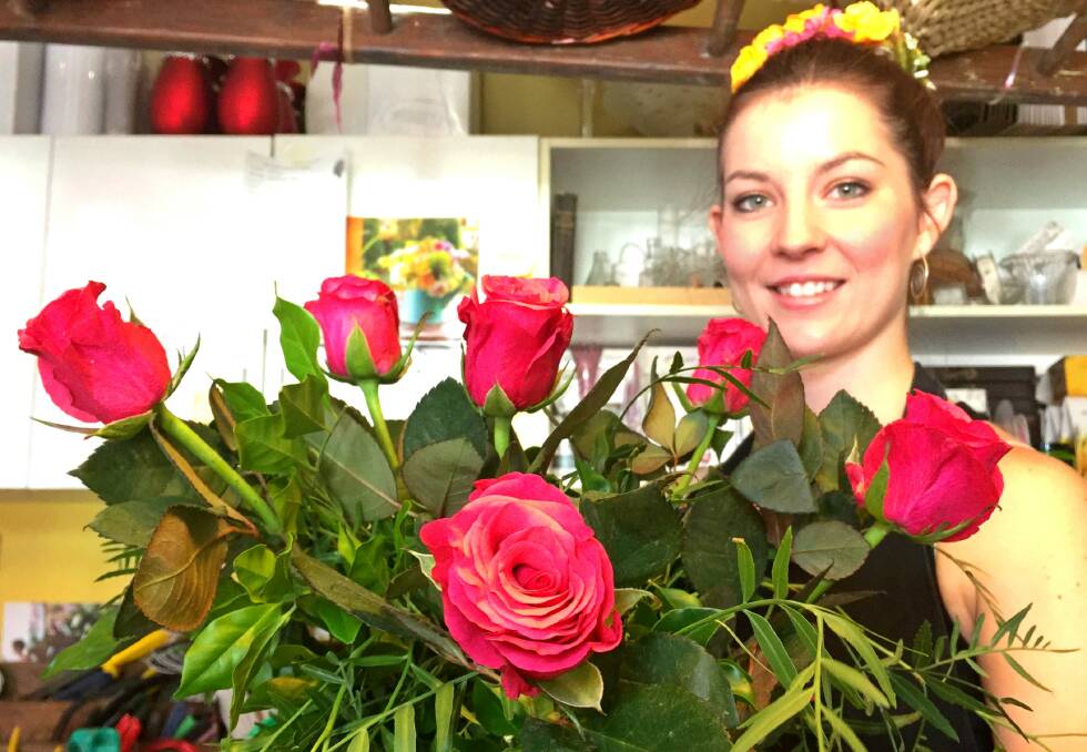 STUNNING: Jimboomba's Bunch It Up florist Courtenay Kruger has urged residents to pre-order flowers or get in early to buy the best, and quickest, bouquet on Valentine's Day. Photo: Louise Starkey