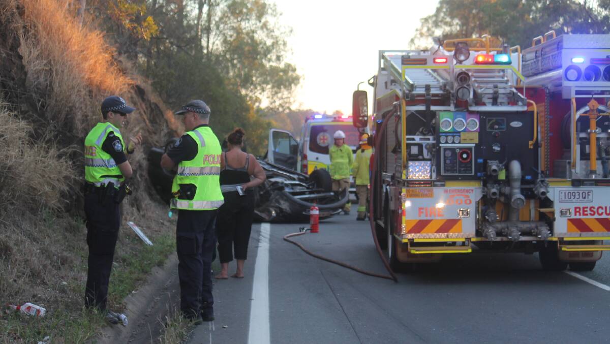 FOCUS: Logan District Road Policing Unit will continue to push the Fatal Five, hoping to lessen the amount of fatalities and severe crashes, just like the photo above, on local roads. Photo: Georgina Bayly
