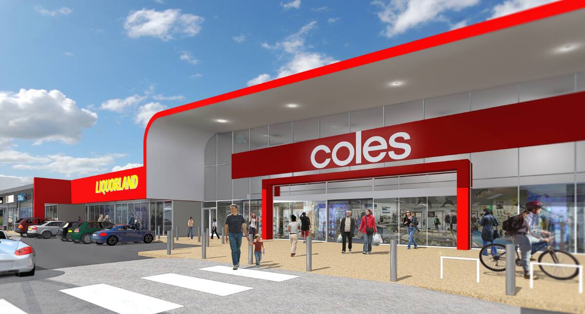LOOKING FORWARD: An artists impression of the new Coles supermarket set to be developed in Flagstone. Photo: Supplied