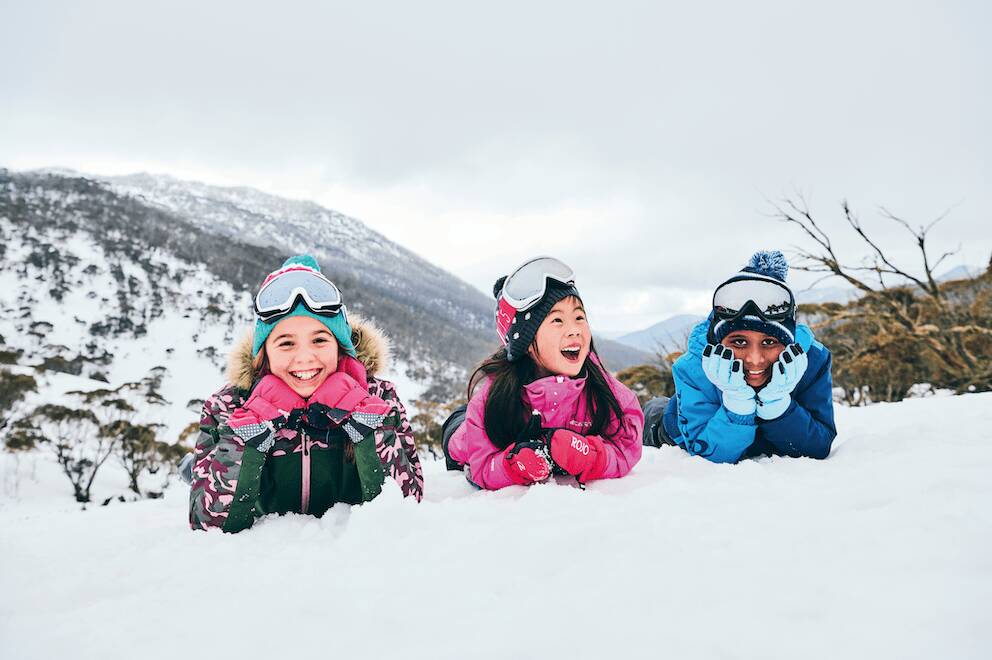 Kids enjoying the NSW snow Kids enjoying the NSW snow