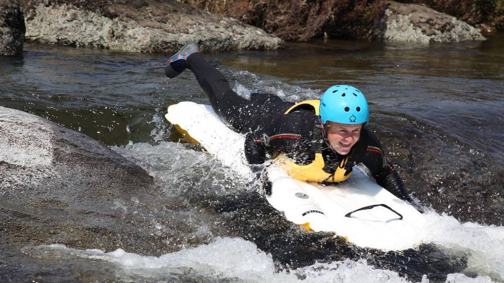 River sledding, aka hard core liloing, on the Thredbo River. Picture: Tim the Yowie Man
River sledding, aka hard core liloing, on the Thredbo River. Picture: Tim the Yowie Man