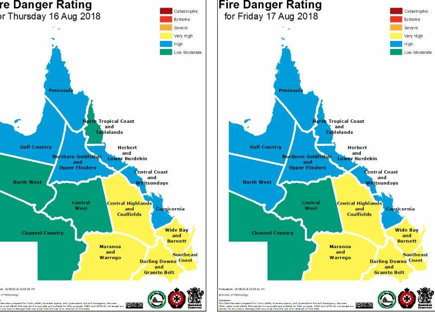 FIRE BAN: A total fire ban has been enacted as hot, dry conditions increase the threat of bushfires across south-east Queensland. Photo: Queensland Rural Fire Service