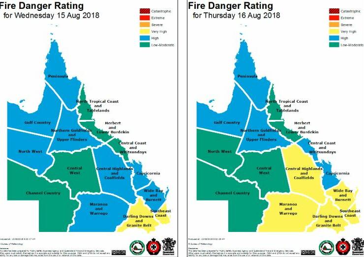 BUSHFIRE THREAT: Dry conditions and hot daytime temperatures mean very high fire danger levels have been forecast across south-east Queensland. Photo: Queensland Rural Fire Service