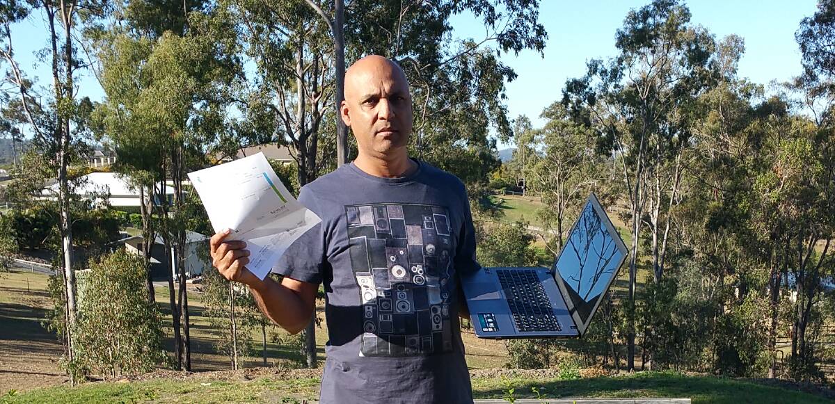 NOT HAPPY: Raj Aggarwal said Telstra's poor customer service and inability to fix his internet service had left him disappointed. Photo: Supplied
