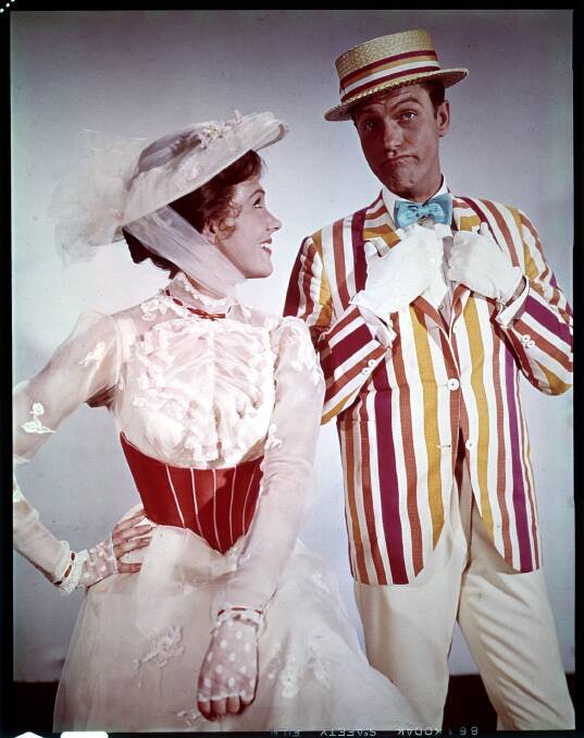 Julie Andrews, left, and Dick Van Dyke in Mary Poppins. Picture: Supplied