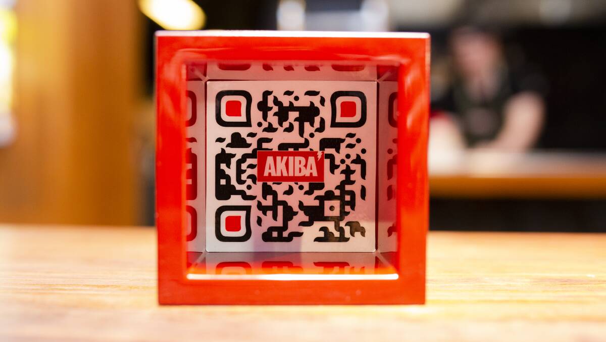 Akiba is using QR codes as an extra precuation for COVID-19. Picture: Jamila Toderas