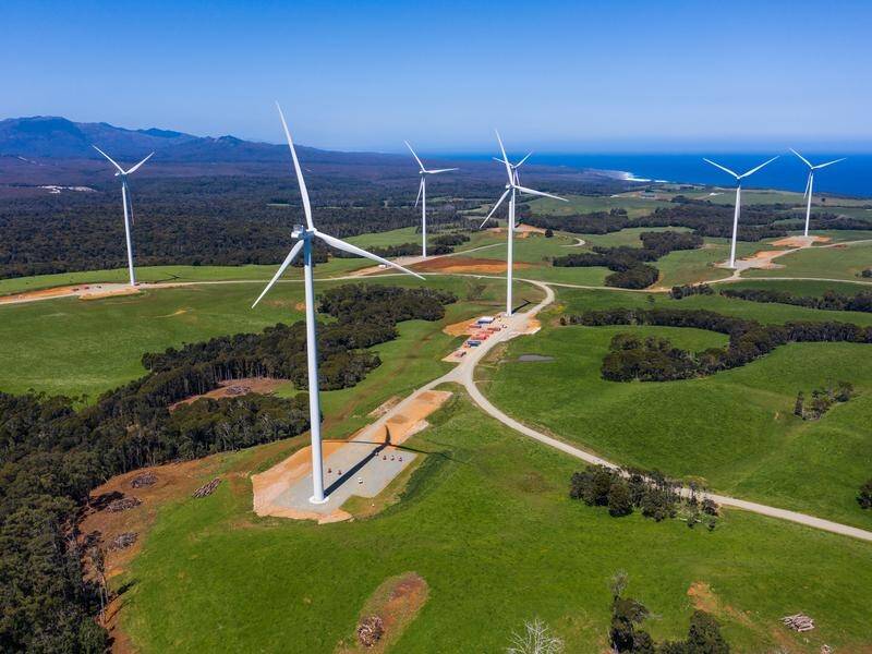 Tasmania is running on 100 per cent renewable energy after new wind turbines were added to the grid.