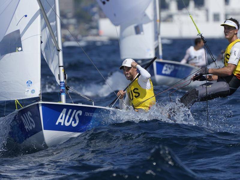 Light winds have curtailed the 470 class Olympic medal bid of Australia's Will Ryan and Mat Belcher.