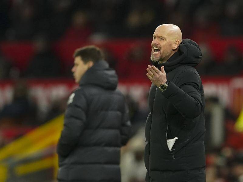 Coach Erik ten Hag says he was warned not to take the 'impossible' Manchester United job. (AP PHOTO)