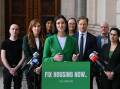 Greens leader Ellen Sandel says she is the "first millennial leader" of a major party in Victoria. (James Ross/AAP PHOTOS)