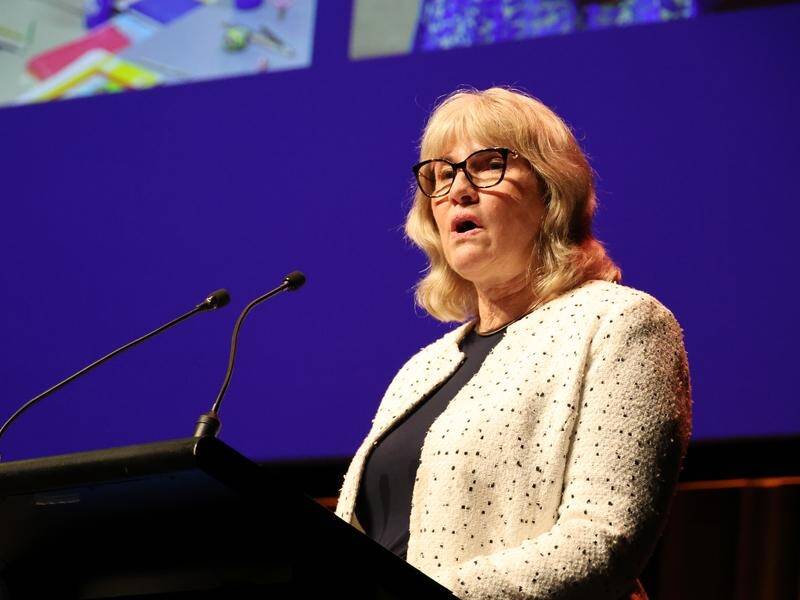 Northern Territory Chief Minister Eva Lawler outlined her plan for the region in a speech in Darwin. (Neve Brissenden/AAP PHOTOS)