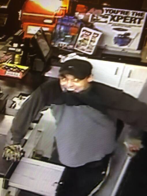 This man was captured on CCTV cameras at the Flagstone IGA Express store during the break-in on Sunday.