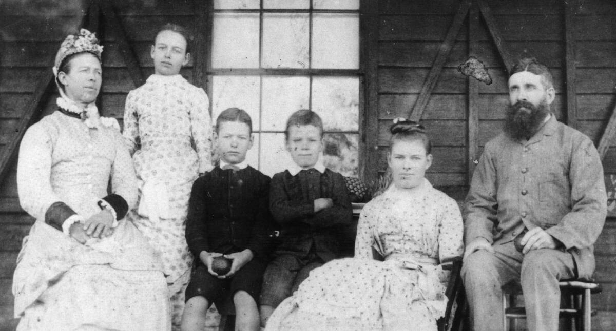 FLASHBACK: The Mayes family, snapped wearing their Sunday best in the 1890s. Photo: Supplied