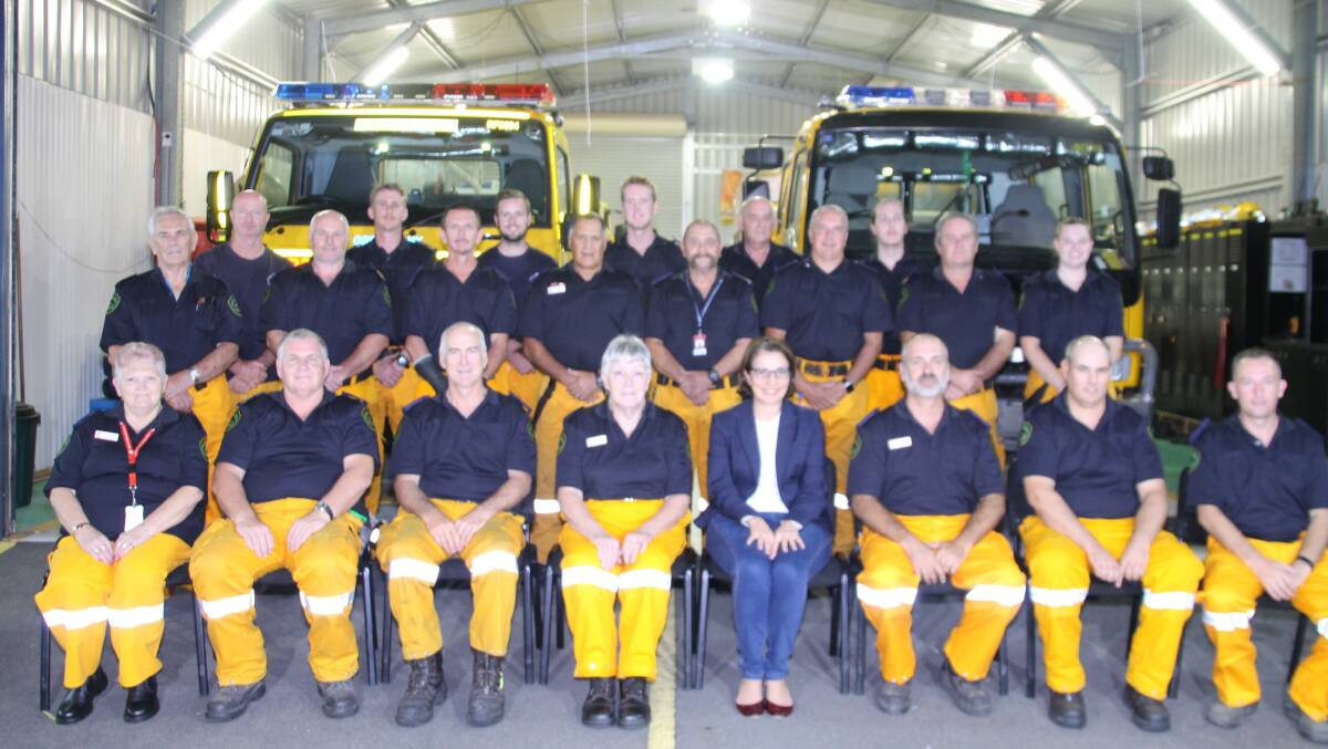 THANKS: Jordan MP Charis Mullen snapped with Greenbank Rural Fire Brigade volunteers. Photo: Supplied