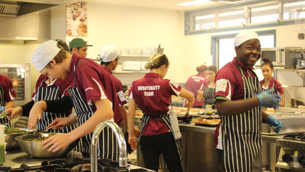 See students hard at work behind the scenes and who went to lunch at Beenleigh High School. 31 August 2018. Photos: Lisa Simmons