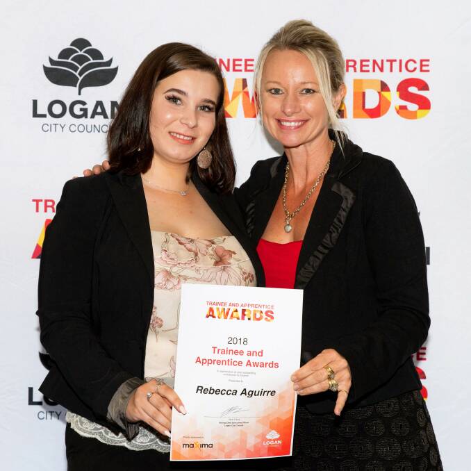 Logan City Council trainee of the year excellence award winner Rebecca Aguirre. Photo: Supplied.