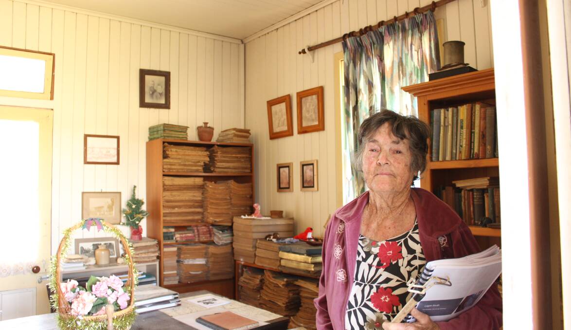 PETITION: Margaret Hawkins in the library at Sunnyside at Colbrae. Photo: Lisa Simmons