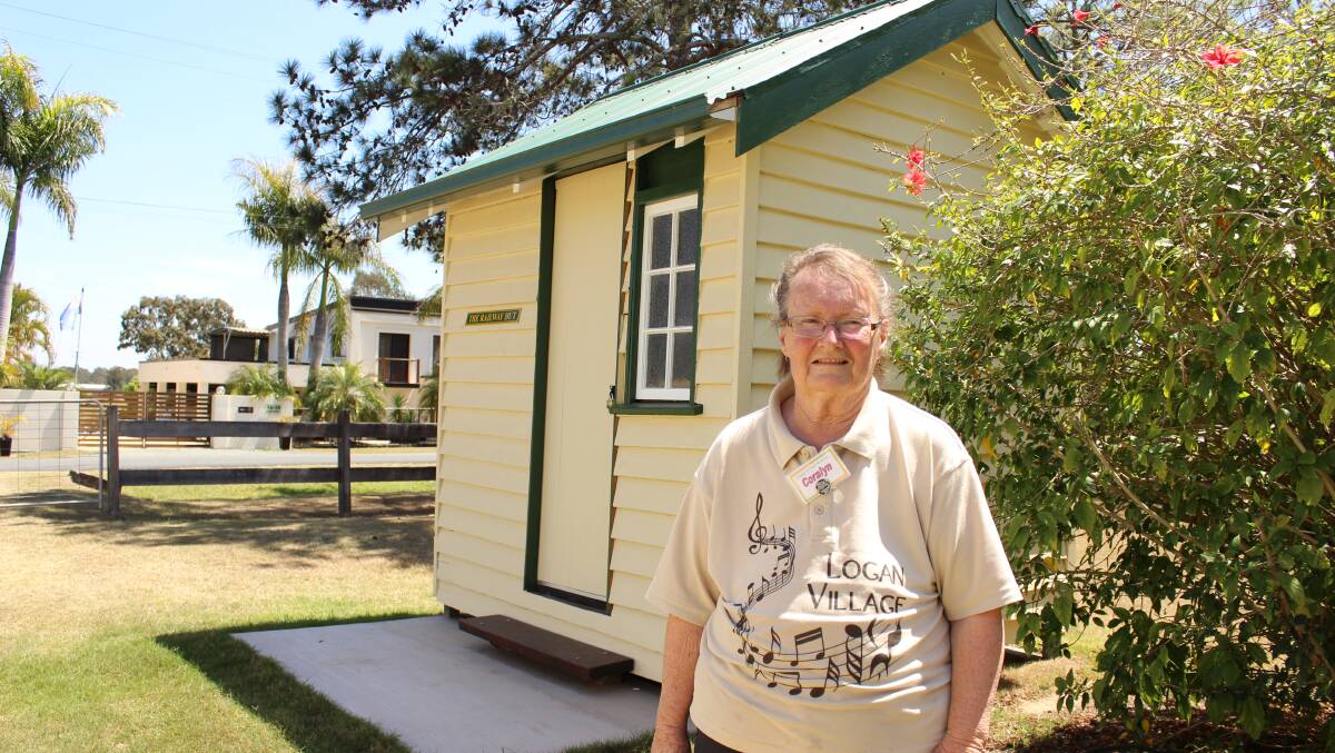 REVEAL: Logan Village Museum curator Coralyn Cowin shows off the newly restored Old Railway Hut.