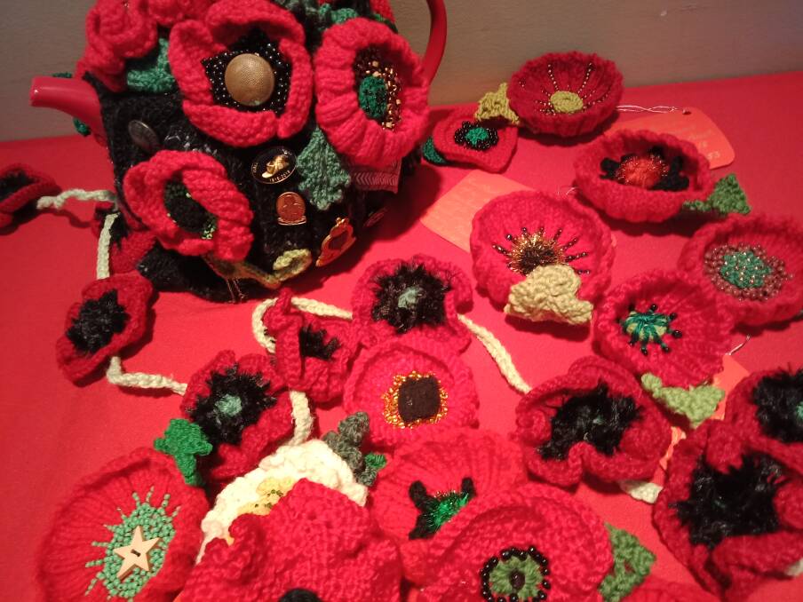 Hand-knitted poppies will be on display at Mayes Cottage