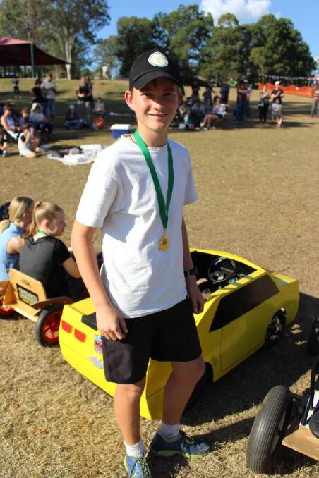 WINNER: King of Woodhill for the second year Dylan Price and his winning car Bumblebee. Photo: Lisa Simmons