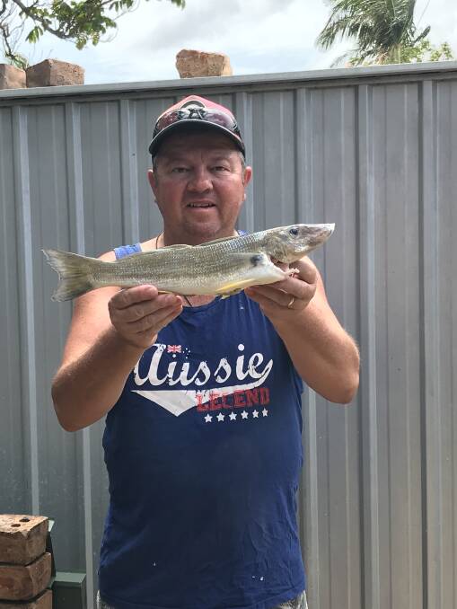 NICE CATCH: Andrew Brehmer with a 44cm, 700g whiting from Jumpinpin. There have been reports of some big whiting caught this week.