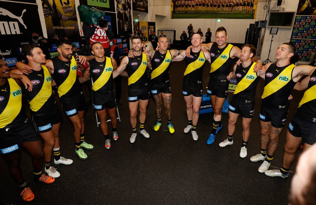 HUNGRY: Richmond appears to have its hunger back, according to Rohan Connolly. Picture: Michael Willson/AFL Photos via Getty Images