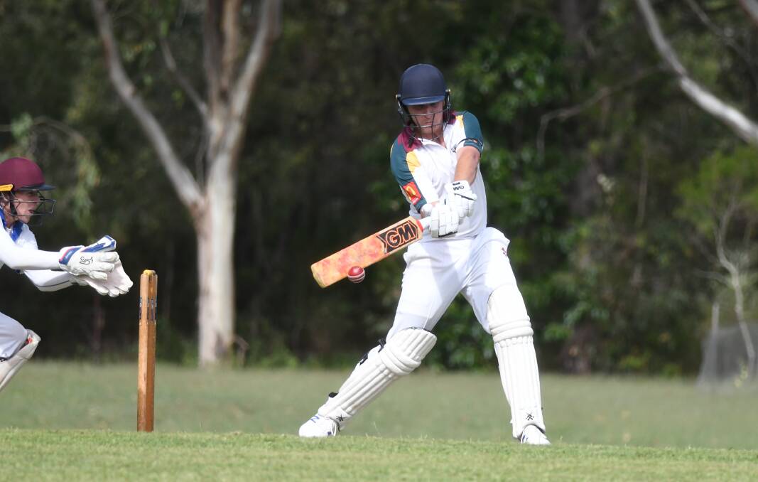 BATTING: an Galea in action for Jimboomba. He did not trouble the scorers on the weekend, but the Bushrangers won three out of three. Photo: Matt McLennan