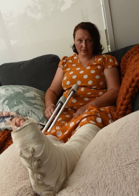 Injured: Lis Leauanae waited eight hours for an ambulance at Flagstone in November.