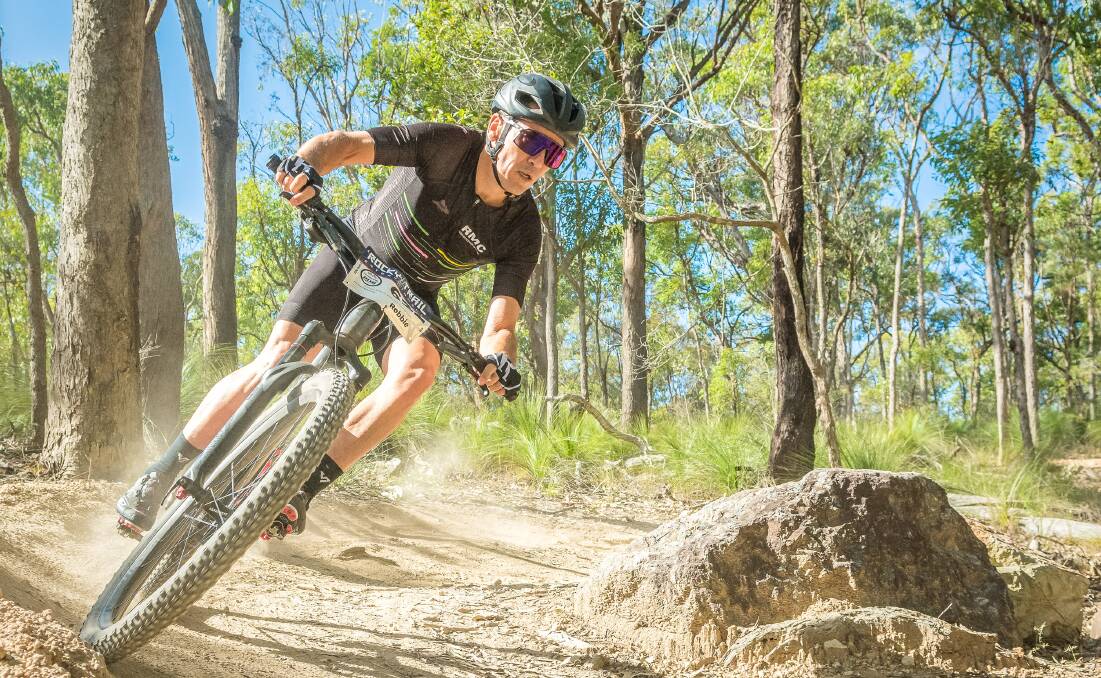 In the saddle: Cycling champion Robbie McEwen was back in Daisy Hill in August to ride in the Shimano MTB Grand Prix.