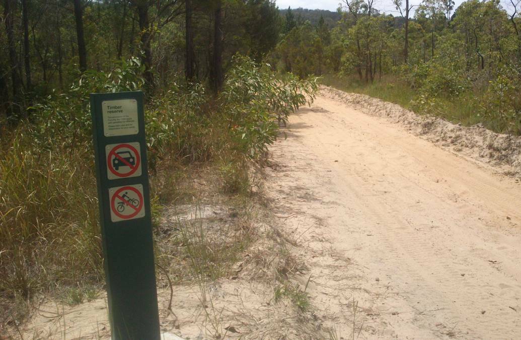 CAUGHT: A Yarrabilba man was fined for riding his trailbike through Wickham Timber Reserve with no licence or helmet.